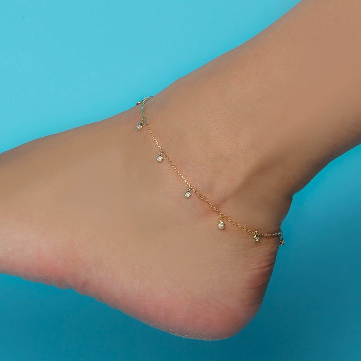 DIAMOND ANKLET 18KT GOLD DA1Y100