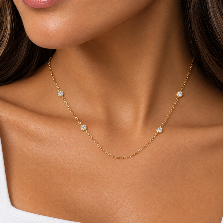 DIAMOND 18KT GOLD NECKLACE DN1Y204