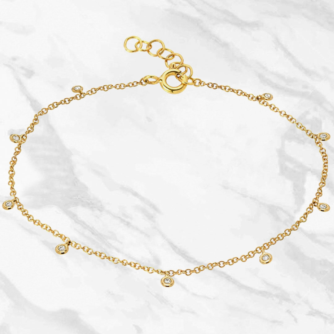 DIAMOND ANKLET 18KT GOLD DA1Y100