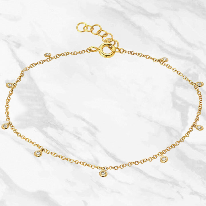 DIAMOND ANKLET 18KT GOLD DA1Y100