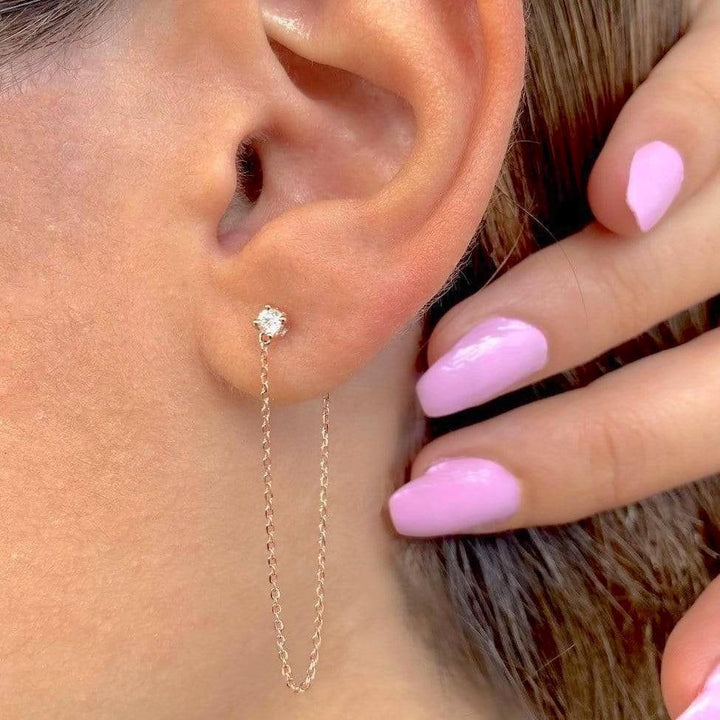 DIAMOND 18KT GOLD EARRING DE1P137