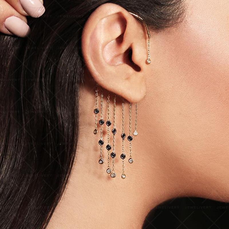 DIAMOND 18KT GOLD EARRINGS DE1Y100 - Jewelivery